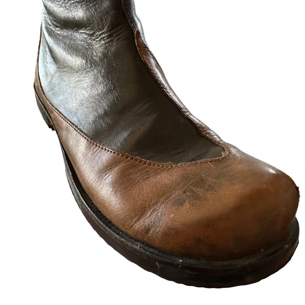Cydwoq Two Tone Leather Era Ankle Boots 37 Handmade Artisan